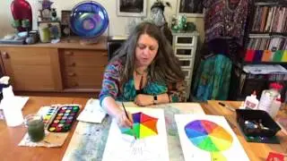 Color Wheel Umbrella Painting with Jennifer Roman