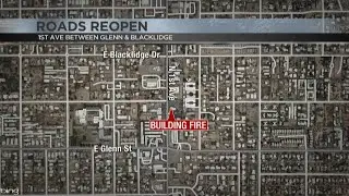 Tucson Fire Department responded to a smoke shop fire in central Tucson