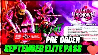 Season 40 Elite Pass Free Fire Pre Order || September Elite Pass Free Fire 2021 Pre Order Reward