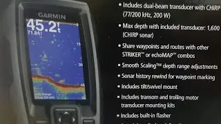 Sonar garmin striker 4 é ligar na bateria e o resto é passo à passo fácil