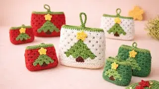 Make a Mini Crochet Christmas Tree Pouch 🎄Christmas Crochet Tutorial for Beginners 🎄