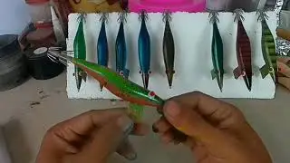 Review 9 warna motif squid jig/umpan cumi, Biar tau fungsi penggunaan nya|Edy Cihuy Fishing