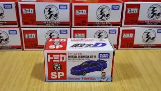 UNBOXING Takara Tomy Tomica Nissan GT-R BNR34 from SP series initial d god foot