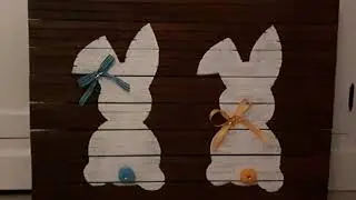 ...DIY...3 Houten Projecten...3 Wooden Projects...Paashazen...Easter Bunny's...