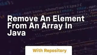 remove an element from an array in java