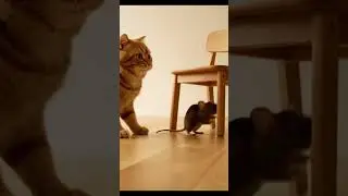 Funny Cat and Mouse Chase &ndash; Wide 4K Comedy Scene