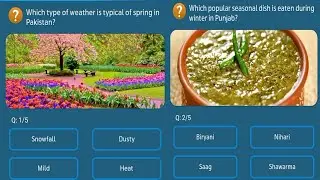 Which type of weather is typical of spring in Pakistan?