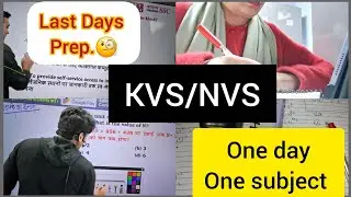 🔉LAST DAYS PREPARATION TIPS FOR KVS/NVS TIER 1📝|| ONE DAY ONE SUBJECT REVISION✅️💯