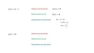 Domein, beeld en nulwaarden  - met functievoorschrift