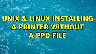 Unix & Linux: Installing a printer without a ppd file