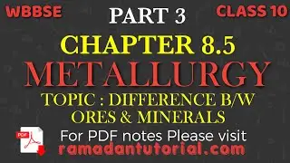 metallurgy class 10 wbbse madhyamik physical science chapter 8.5 By Ramadan Tutorial
