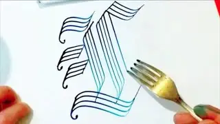 SUPER SATISFYING VIDEO COMPILATION (FORK CALLIGRAPHY AND DRAWING)