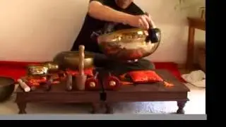 Klangschalen Reibestab mit Lederbezogen dick   Nr 4