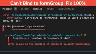 Can't bind to 'formGroup' since it isn't a known property of 'div' ngtsc(-998002)