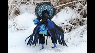 Artist Handmade Teddy Crow by Zlata's fantasy dolls