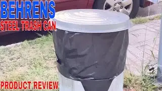 ✅  Behrens Galvanized Steel Trash Can, 31-Gallon 🔴