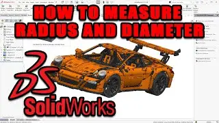 SolidWorks How to Measure Radius and Diameter on Imported Geometry - LEGO Technic Car Case Study