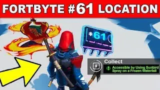 ACCESSIBLE BY USING SUNBIRD SPRAY ON A FROZEN WATERFALL - Fortnite Fortbyte #61 Location Guide