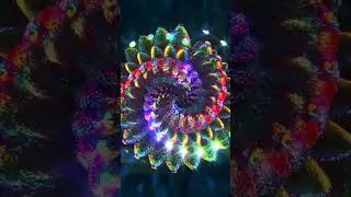 Spiral Fractal Flower  #space #3d  #geometric