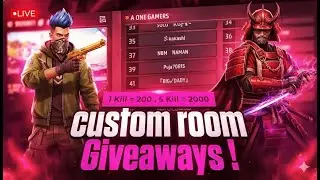 FREE FIRE LIVE CUSTOM ROOM GIVEAWAY | FF LIVE TEAM CODE GIVEAWAY | FF LIVE GIVEAWAY DJ ALOK |FF LIVE