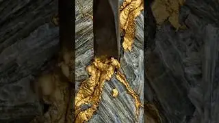 😮 Gold Hidden Inside Quartz | Real Discovery#GoldRush #RealGold #GoldDiscovery #QuartzStone