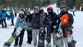 Mia Snowboarding at Elk Mountain