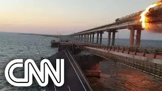 Veja momento da explos&atilde;o na ponte que liga R&uacute;ssia &agrave; Crimeia | CNN S&Aacute;BADO