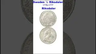 Sweden 1/6 ||1730||Riksdaler Riksmynt (1855 - 1873) ||Silver || #shortvideo #shorts #new #trending