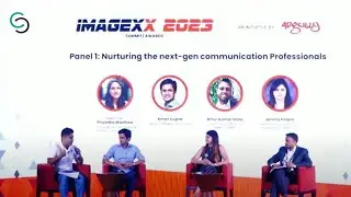 Aman Dhall moderating &ldquo;Nurturing the next-gen communication professionals&rdquo; at IMAGEXX 2023. Part 6