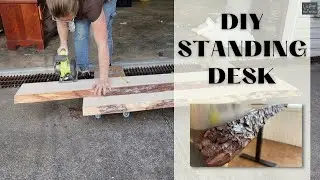 CUSTOM STANDING Desk DIY Project Can't believe I did it! Perfect Polyurethane Flexispot