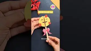 Cute Emoji Day Card | World Emoji Day #shorts #diy #craft #art #ytshorts
