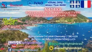 *VFRWT IVAO*  C414AW | MSFS | N414XX | Ft France, Martinique (TFFF) Les Bases, Guadaloupe (TFFM)
