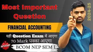 financial accounting bcom semester 1 lucknow university||Most important previous year question paper
