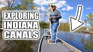 Fishing Indiana Canals (Exploring NEW Lake)