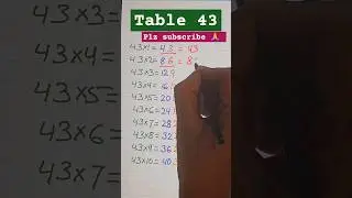 Table of 43 ll Table of 43 easy trick ll #maths #table  #shorts #shortsfeed #ytshorts #explore