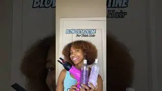 Blow out routine for thick hair #naturalhairjourney  #blowout #naturalhair