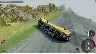 Let's Play Beam.NG drive Gameplay #26 Crash Hard Mountain Bus Test