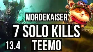 MORDE vs TEEMO (TOP) | 7 solo kills, 13/2/9, Legendary, 800+ games | EUW Grandmaster | 13.4