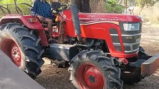 Mahindra yovo tech plus 575 4wd tractor cultivator performance in soil farmland 