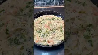 🦐TAGLIATELLES CREVETTES SAUCE PARMESAN 🧀 #recette #crevette #parmesan