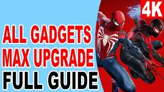 All Gadgets Unlock Max Upgrade Showcase - Marvel's Spider-Man 2 PS5 Console Controller
