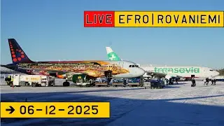 🇫🇮 🔴Live Winter Planespotting from Rovaniemi Airport in Lapland [RVN/EFRO] 🌨❄️🎅