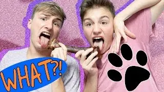 HUMANS TRY WEIRD DOG FOOD (w/ Lucas Cruikshank)