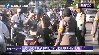 Aksi Unjuk Rasa Tuntut Situng KPU Dihentikan