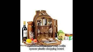 Apollo Walker Picnic Backpack Bag for 4 Person with Cooler Compartment,Wine Bag,