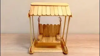 DIY Popsicle Stick Swing | How to Make Ice Cream Stick Swing |  Ice-Cream Sticks Jhula