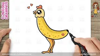How to Draw Chicken Banana Fusion | Funny & Cute Drawing for Kids