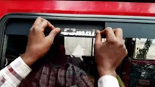 Maruti glass sticker Omni degine with rediuam || @aliart007