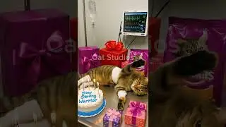#animalintelligence #cat #cake #o #cute #aiandcats #happybirthday #aicats #funny #kitten #o