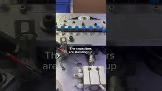 The capacitors are standing up #capacitor #factory #fyp #electronics #manufacturer #oem #odm
